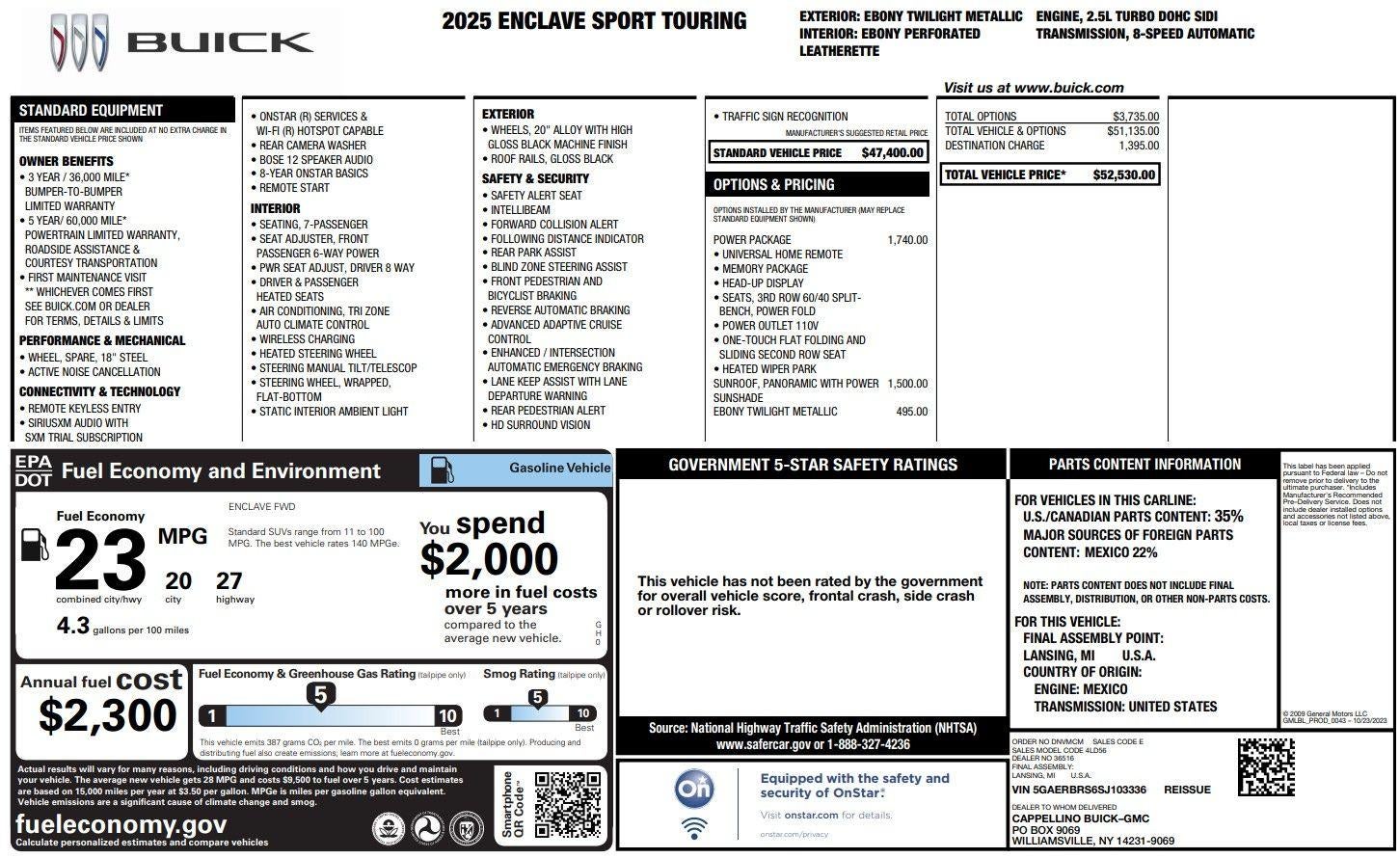 2025 Buick Enclave Sport Touring