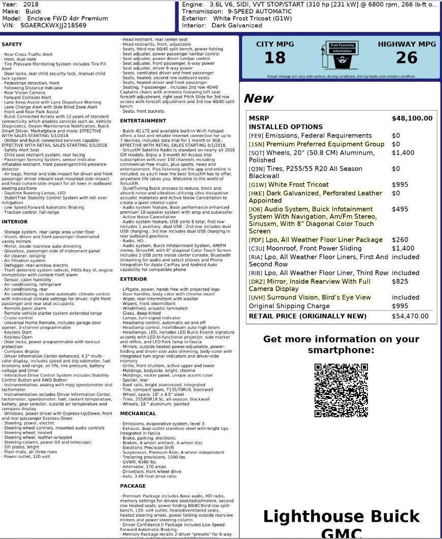 2018 Buick Enclave Premium Group