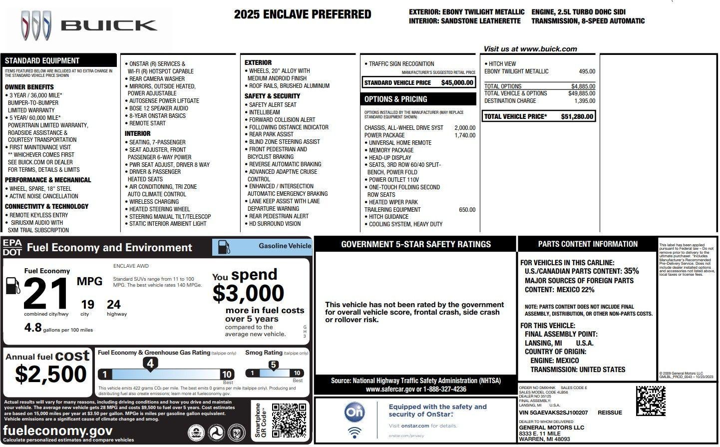 2025 Buick Enclave Preferred
