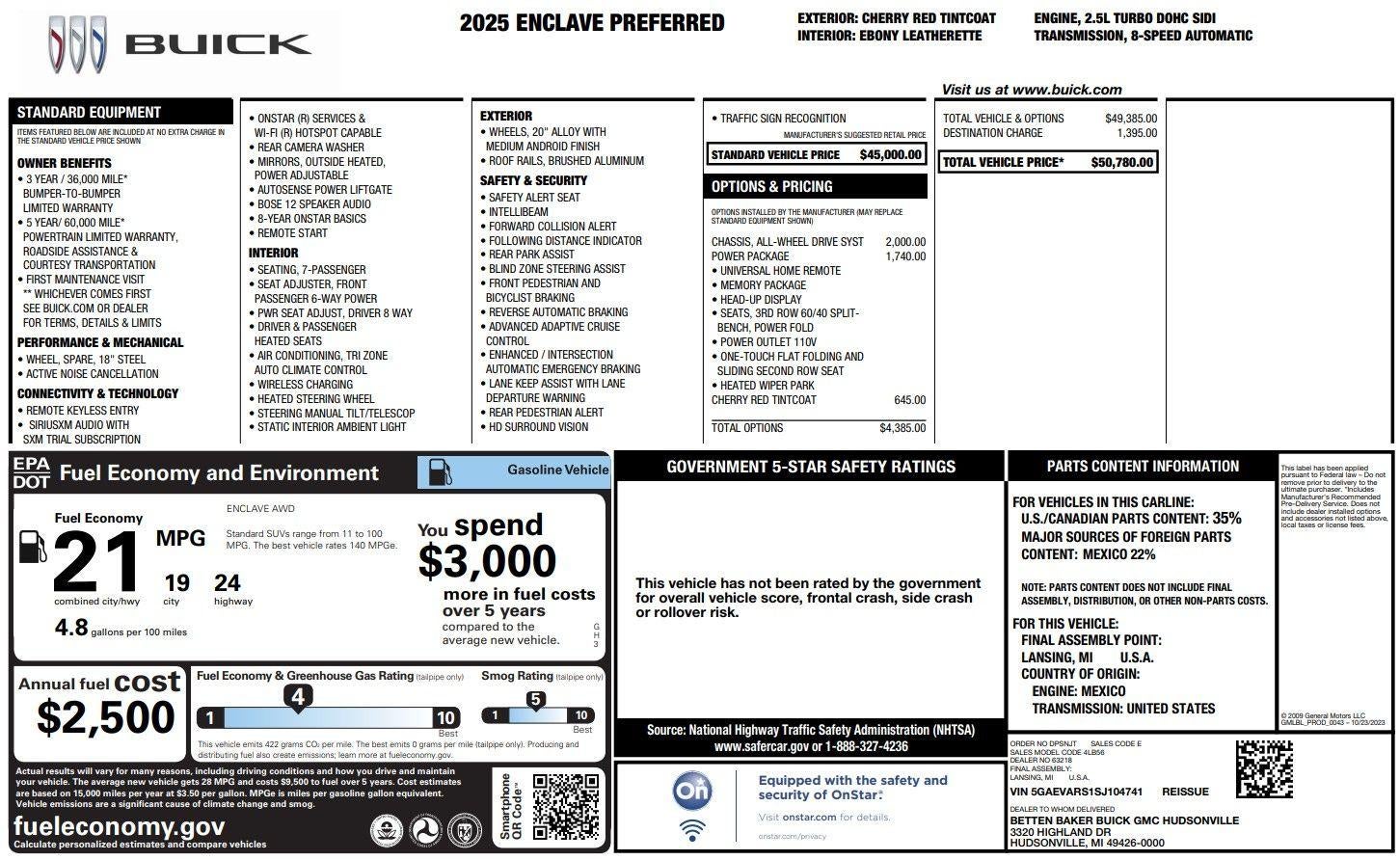 2025 Buick Enclave Preferred