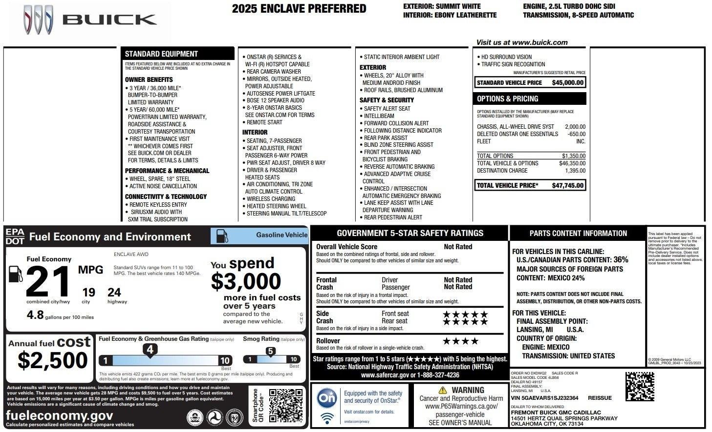 2025 Buick Enclave Preferred