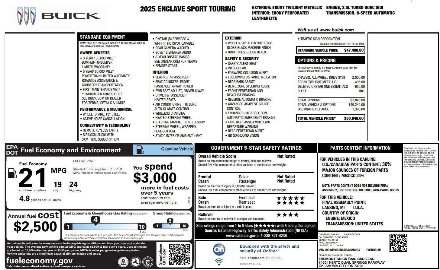 2025 Buick Enclave Sport Touring