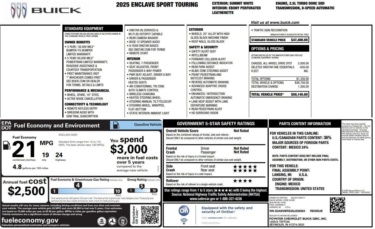 2025 Buick Enclave Sport Touring