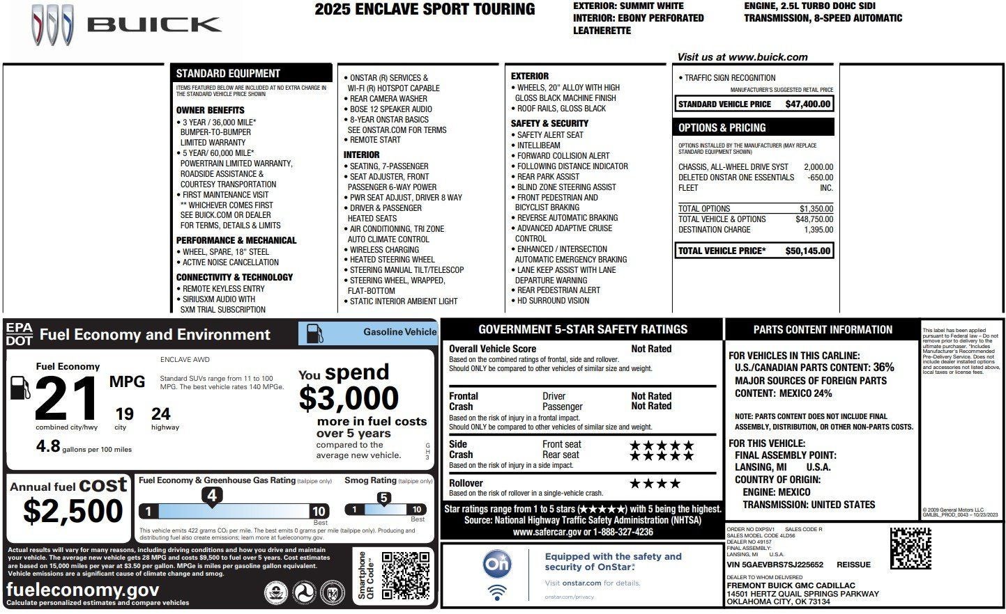 2025 Buick Enclave Sport Touring