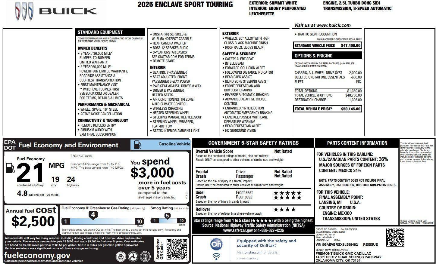 2025 Buick Enclave Sport Touring