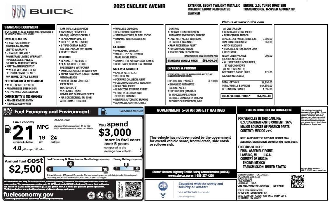 2025 Buick Enclave Avenir