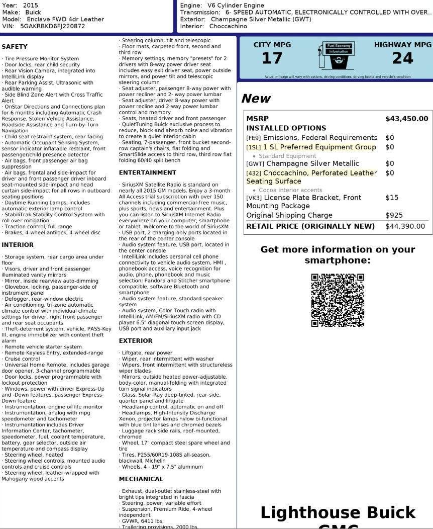 2015 Buick Enclave Leather Group