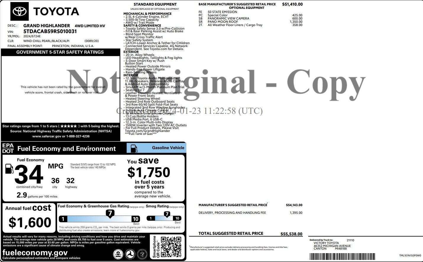 2024 Toyota Grand Highlander Limited