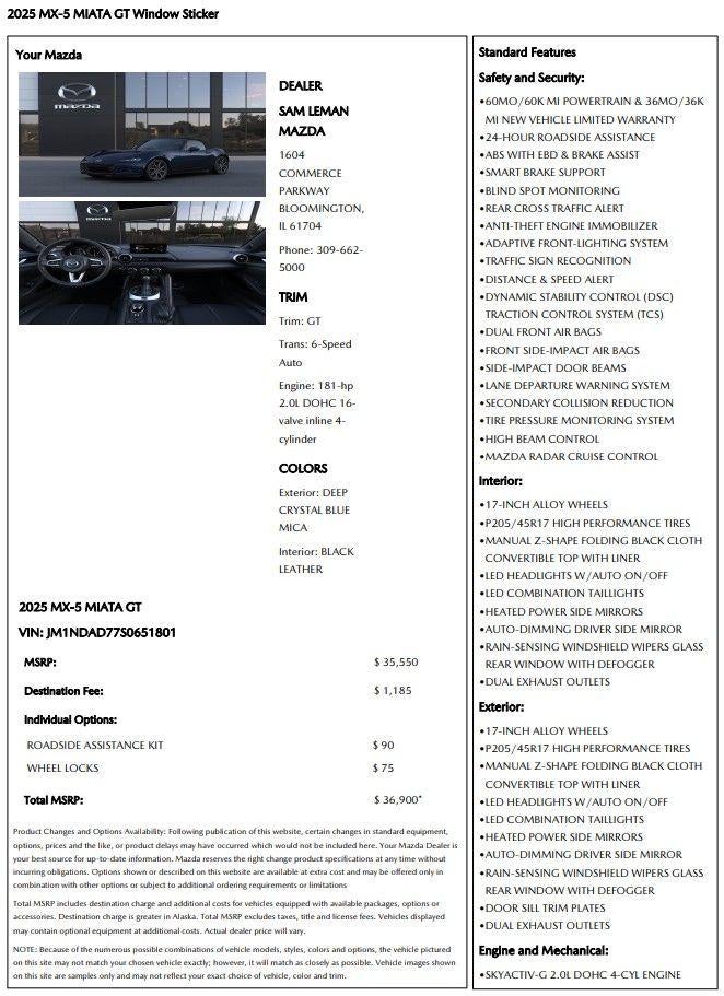 2025 Mazda Mazda MX-5 Miata Grand Touring