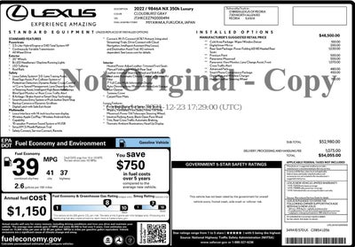 2022 Lexus NX 350h Luxury