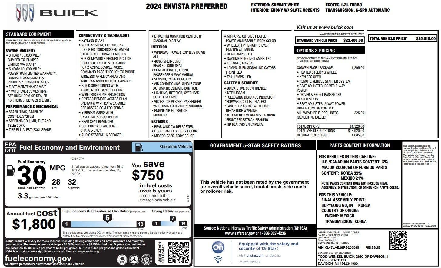 2024 Buick Envista Preferred