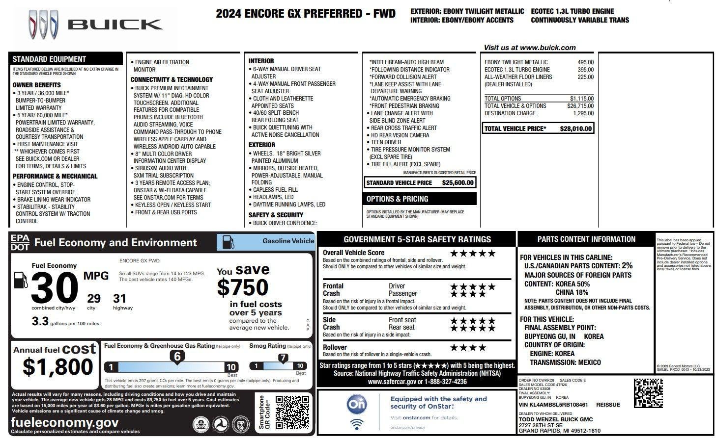2024 Buick Encore GX Preferred