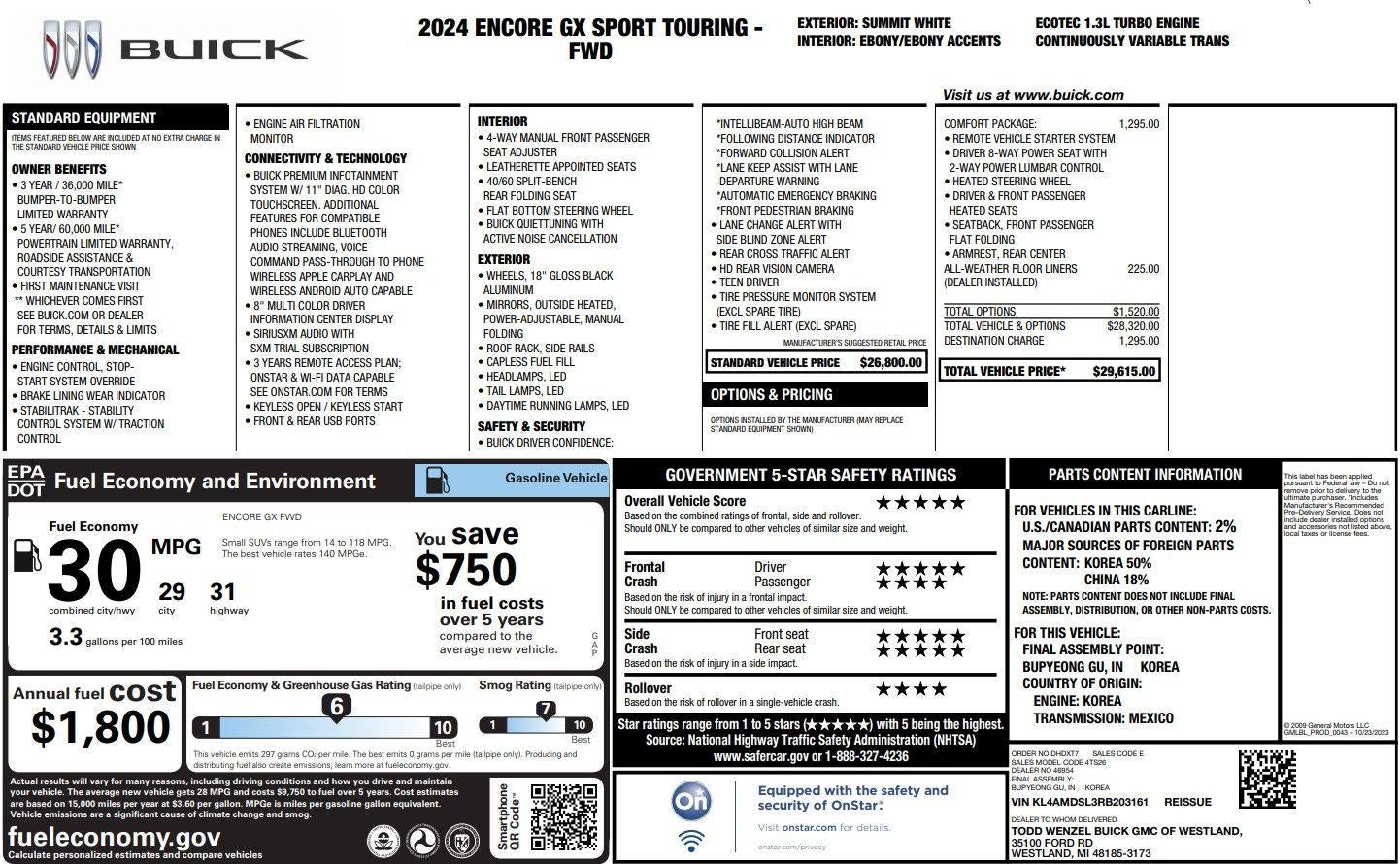 2024 Buick Encore GX Sport Touring