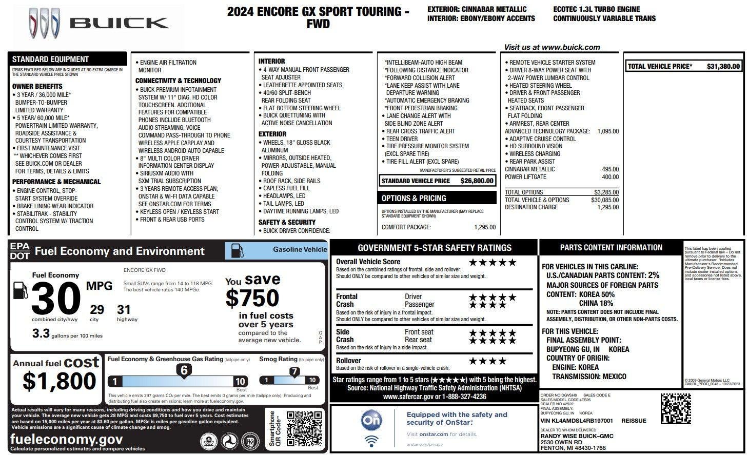 2024 Buick Encore GX Sport Touring