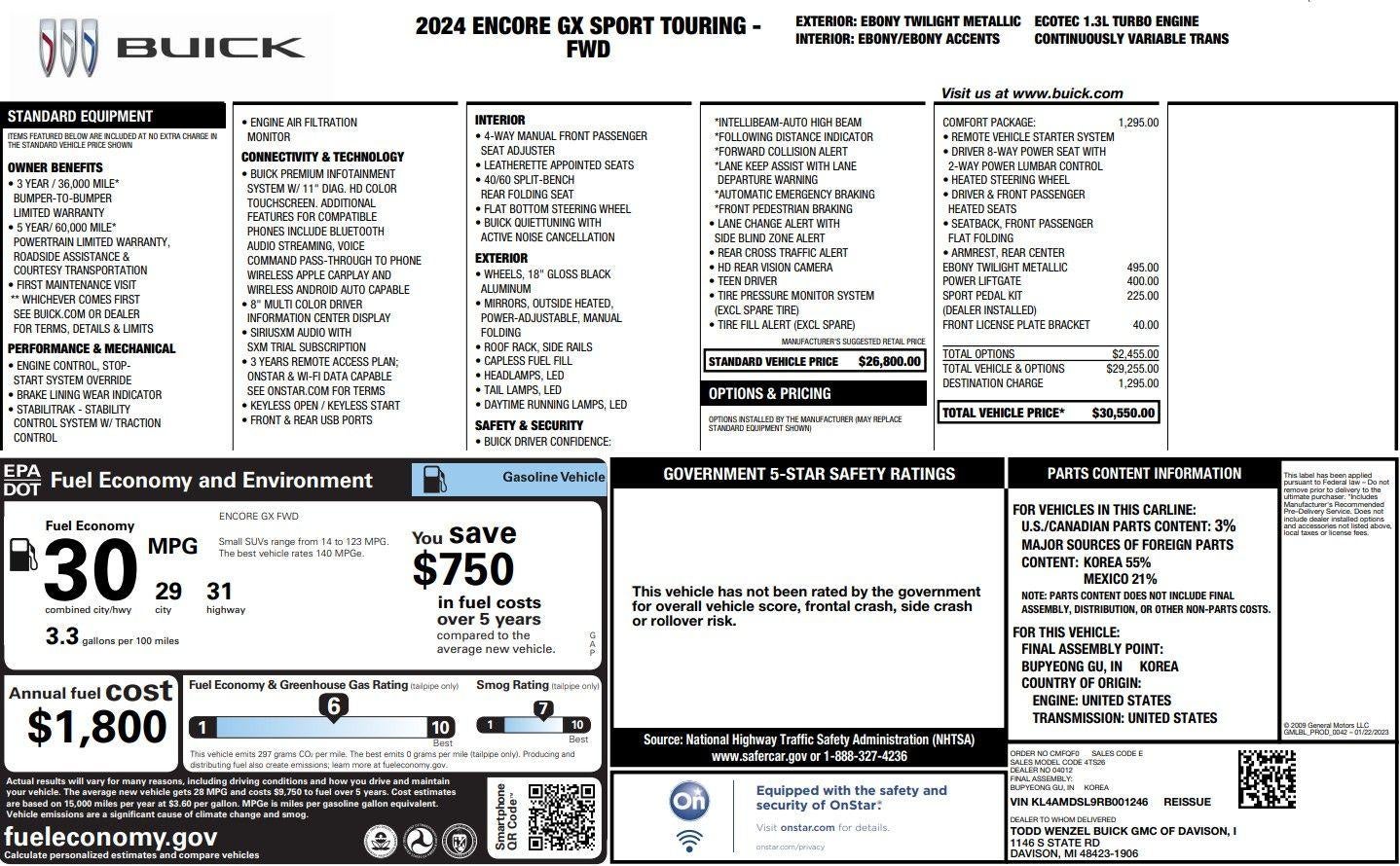 2024 Buick Encore GX Sport Touring