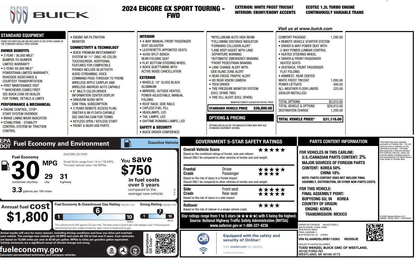 2024 Buick Encore GX Sport Touring