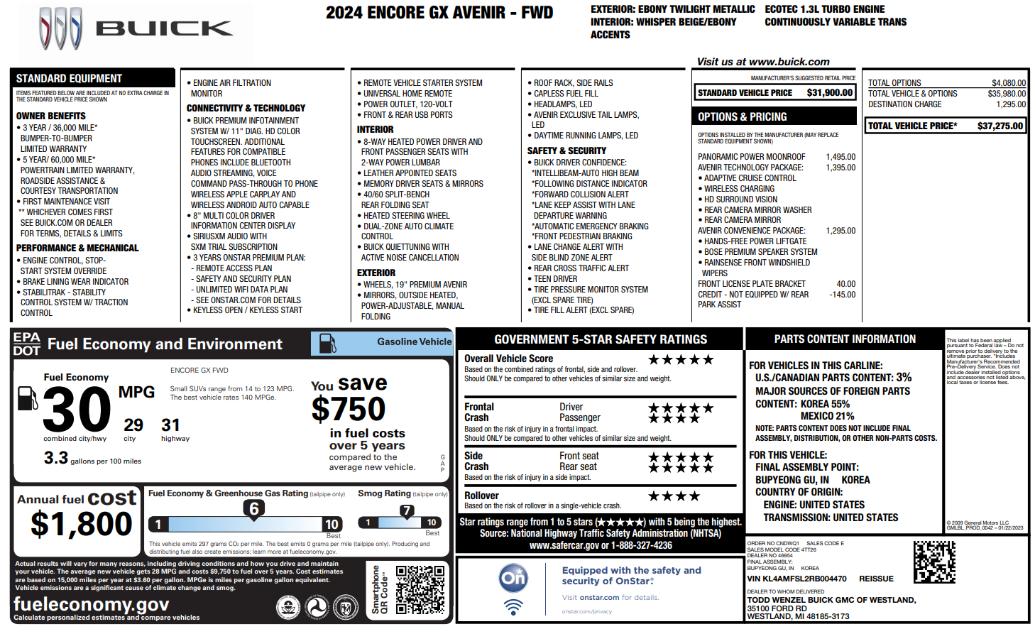 2024 Buick Encore GX Avenir