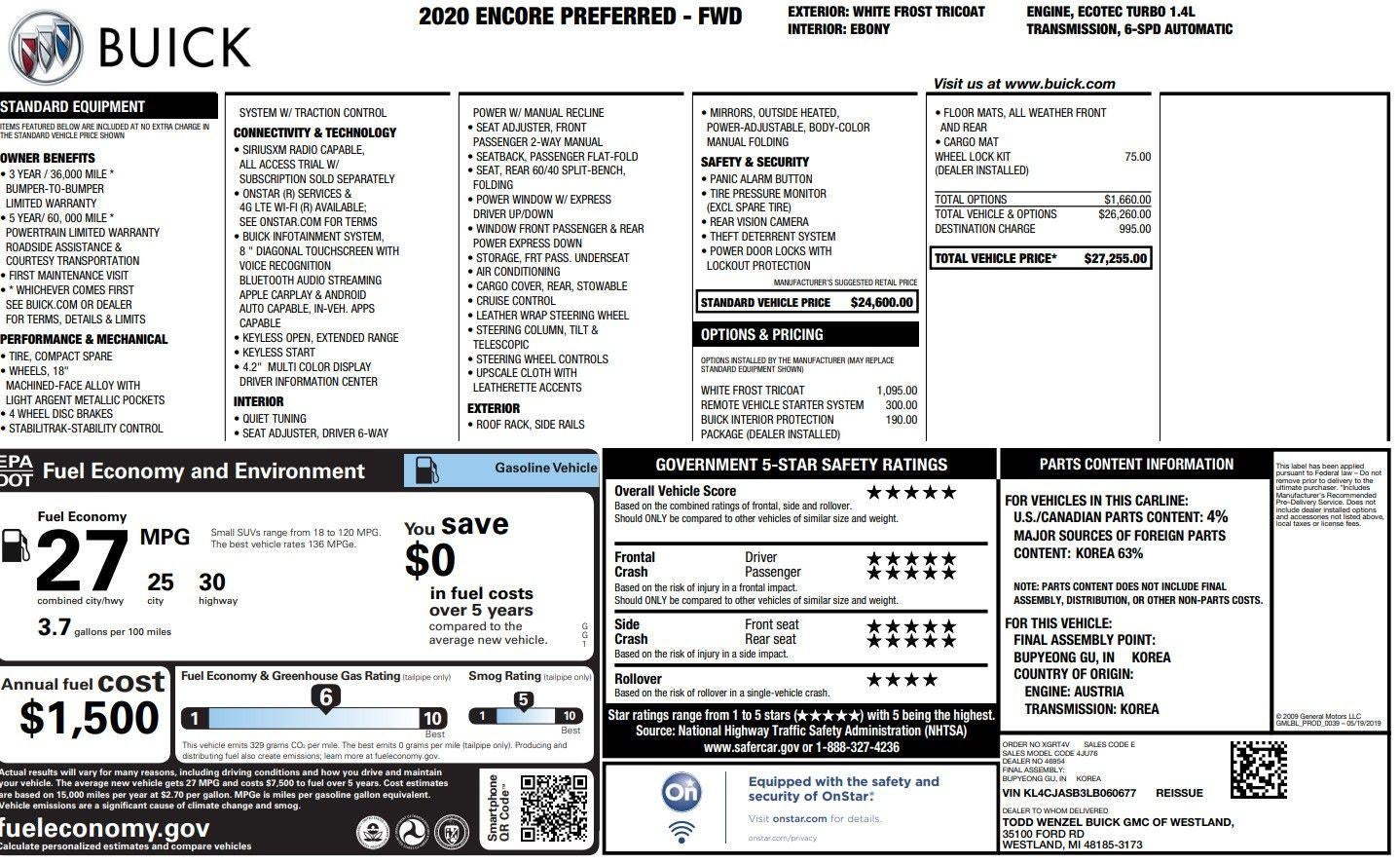 2020 Buick Encore Preferred