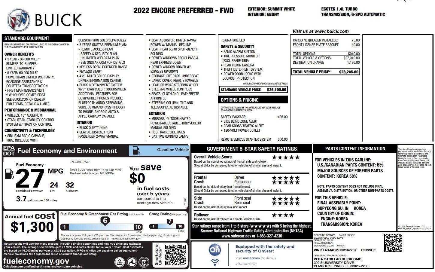2022 Buick Encore Preferred