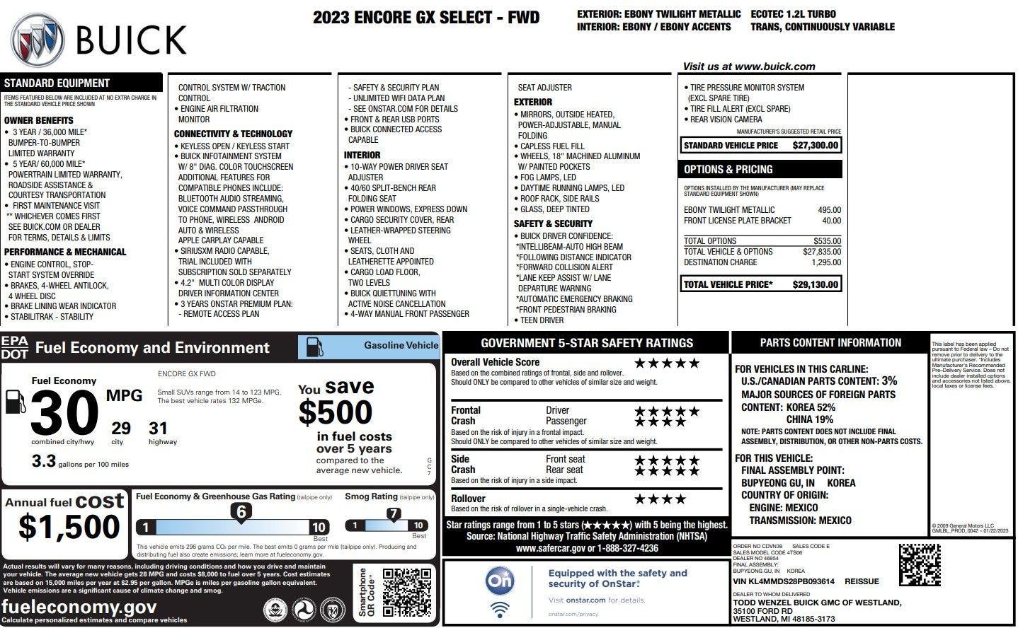 2023 Buick Encore GX Select