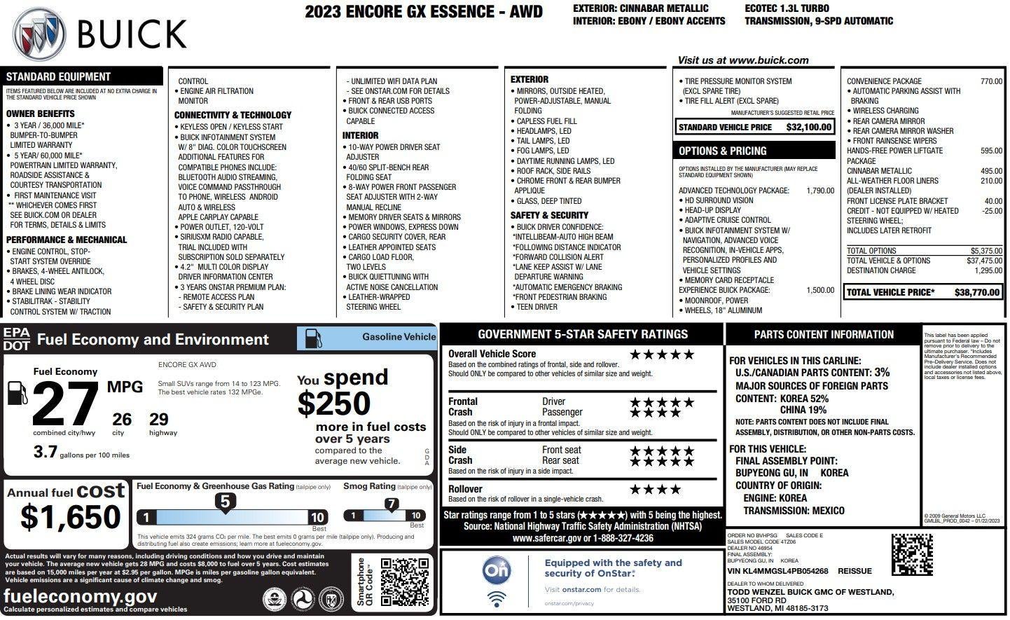 2023 Buick Encore GX Essence