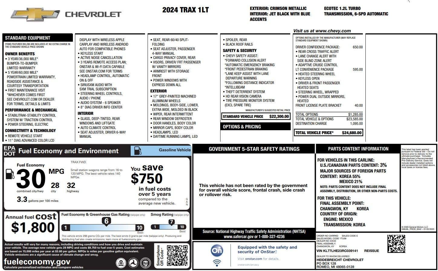 2024 Chevrolet Trax LT