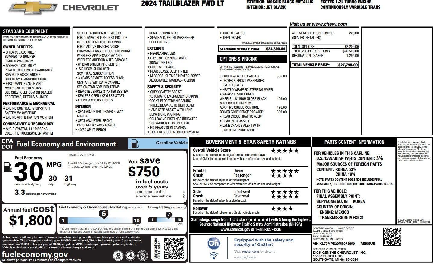 2024 Chevrolet Trailblazer LT