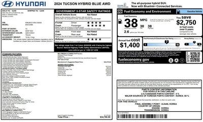 2024 Hyundai Tucson Hybrid Blue