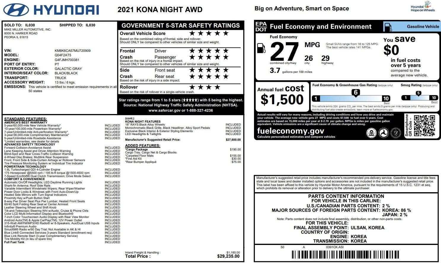 2021 Hyundai Kona NIGHT