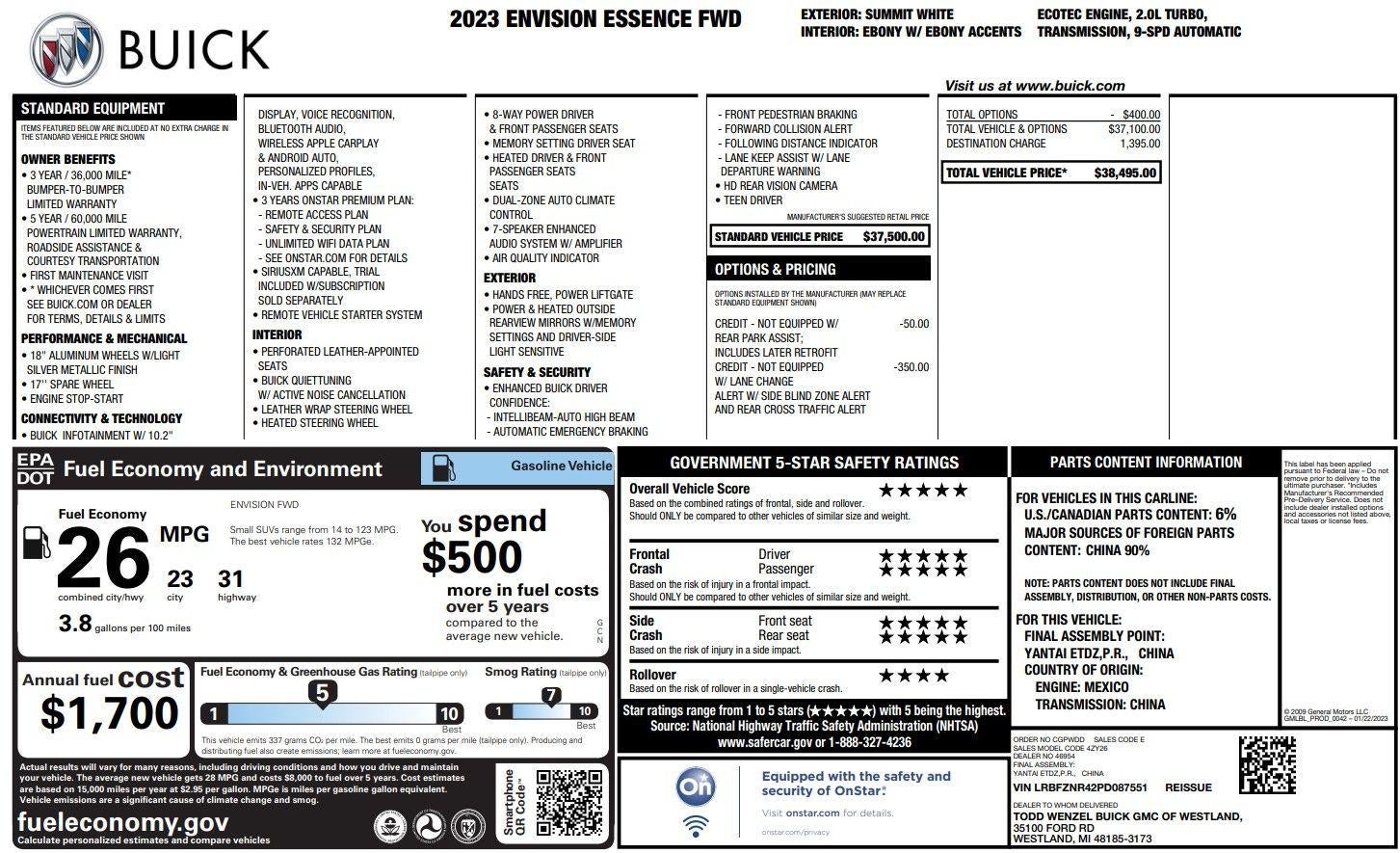 2023 Buick Envision Essence