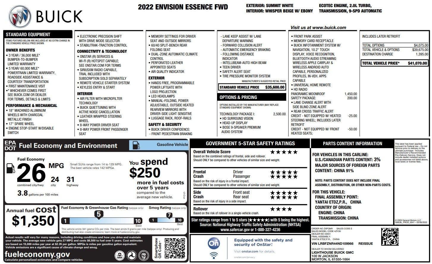 2022 Buick Envision Essence