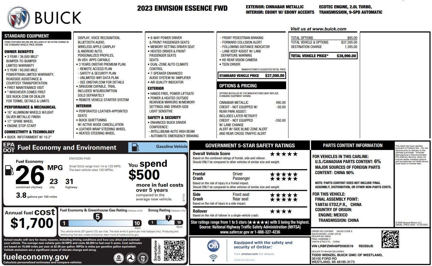 2023 Buick Envision Essence