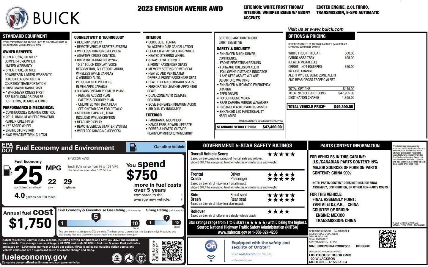 2023 Buick Envision Avenir