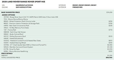 2020 Land Rover Range Rover Sport HSE