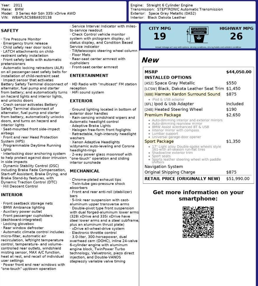 2011 BMW 3 Series 335i xDrive