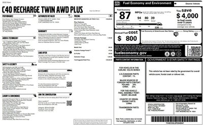 2023 Volvo C40 Recharge Pure Electri Twin Plus