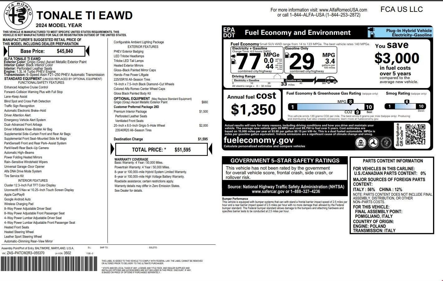 2024 Alfa Romeo Tonale Ti